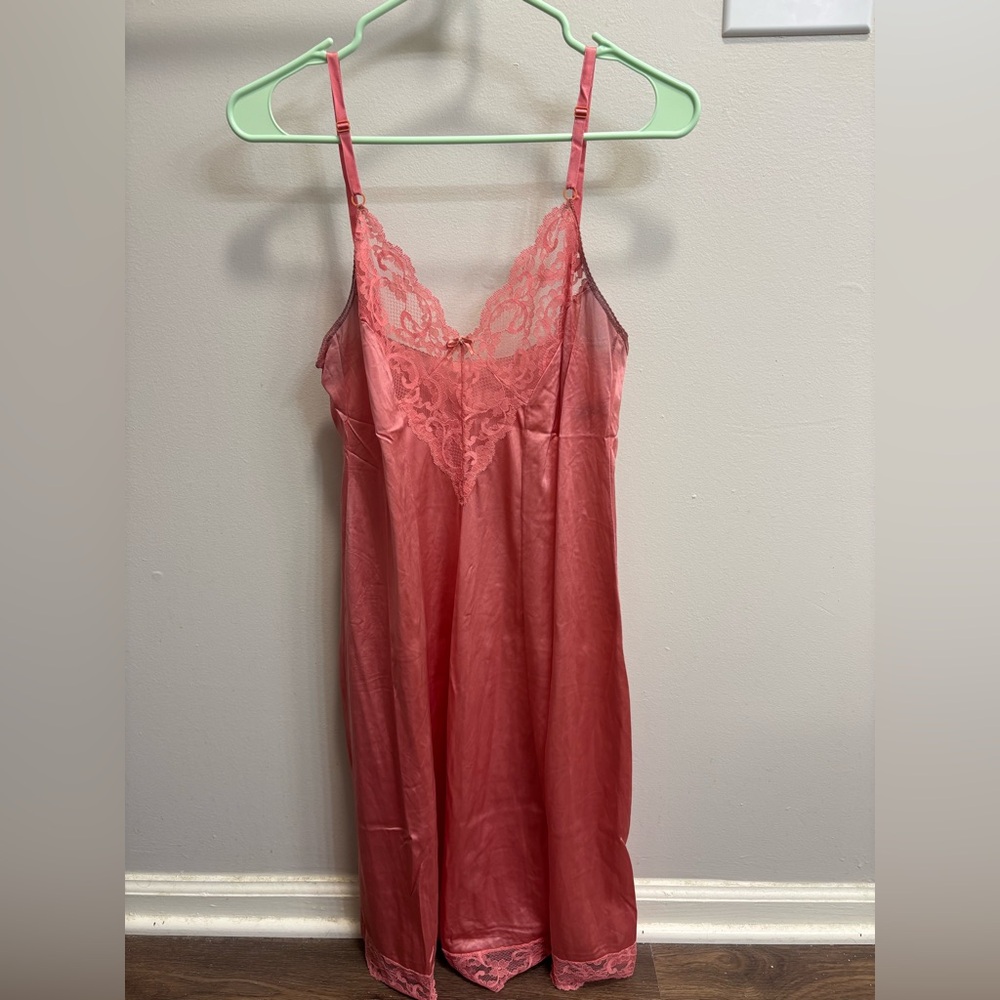 Urban Renewal from Urban Outfitters Pink Lace Slip Dress, Size M